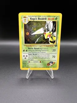 Pokemon TCG Koga's Beedrill Gym Challenge Holo Rare Card 9/132 - Image 1