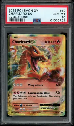 2016 Pokemon Xy Evolutions 12/108 Charizard Ex Evolutions PSA 10 GEM MT - Image 1