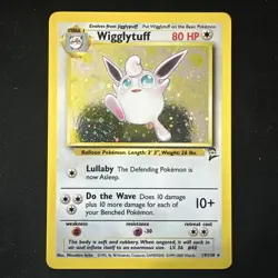 Pokemon TCG Wigglytuff Base Set 2 Holo Unlimited Rare Card 19/130 Near Mint - Image 1