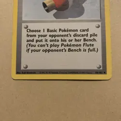 Pokemon Flute 86/102 - Base Set Uncommon - Pokemon TCG - Good - Image 3
