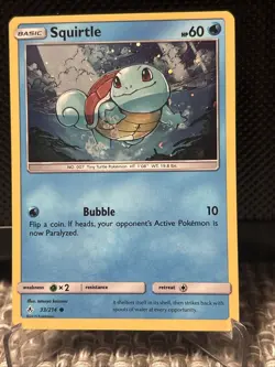 Squirtle 33/214 Unbroken Bonds Cosmos Holo Rare English Pokemon TCG Card - Image 1