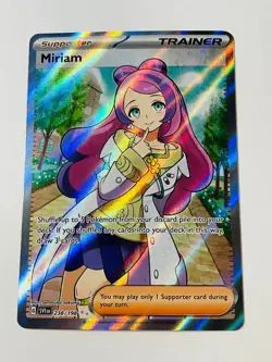 Pokemon Miriam 238/198 Full Art Holo Trainer Ultra Rare Scarlet Violet NM Card - Image 3