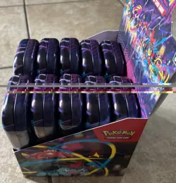 Pokemon TCG Mega Evolution MEGA HEROES MINI TIN DISPLAY Factory Sealed 10 Tins - Image 5