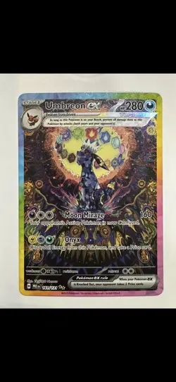 Pokemon Umbreon EX TCG Prismatic Evolutions Holo Card 161/131 Near Mint - Image 1