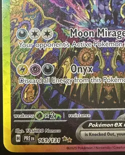 Pokemon Umbreon EX TCG Prismatic Evolutions Holo Card 161/131 Near Mint - Image 5