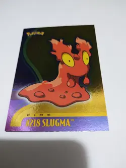 Mint/Nm Super Rare Pokemon Slugma 218 Silver Foil Topps Johto League Champions - Image 1