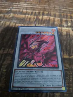 YuGiOh Bramble Rose Dragon Misprint Secret Rare NM 1st Ed DOOD-EN039 - Image 1