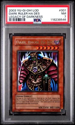 2002 Yu-Gi-Oh! Dark Ruler Ha Des - PSA 7 NM - Vintage Monster - Image 1