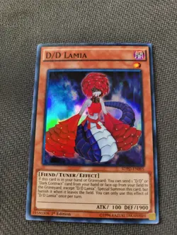 1x Yugioh - D/D Lamia - SDPD-EN005 - Super Rare 1st Edition LP Free Shipping - Image 1