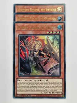Yu Gi Oh - 3x CH01-EN002 Incredible Ecclesia, the Virtuous - Ultra Rare - Image 1