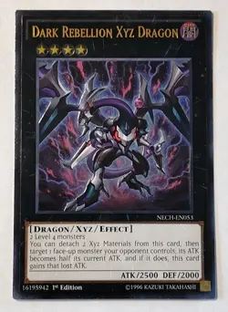 Yugioh Dark Rebellion Xyz Dragon NECH-EN053 Ultimate Rare 1st Ed NM - Image 1