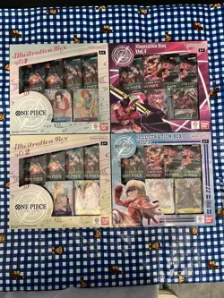 Bandai One Piece Trading Card Game - Illustration Box Volume 1-4 New/Sealed - Image 1