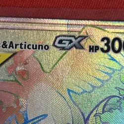 Moltres & Zapdos & Articuno GX 69/68 Hidden Fates Rainbow Rare Pokemon Card - Image 3