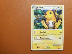 Raichu 10/123 HeartGold SoulSilver Cracked Ice Holo Rare NM LP Pokemon TCG Card - Image 1