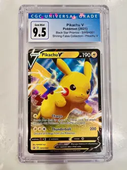 CGC 9.5 Pikachu V SWSH061 SWSH: Sword & Shield Promo Cards Holo - Image 1