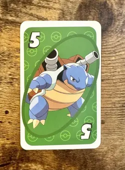 Blastoise #5 Green Uno Deck Pokemon Card Nintendo Pocket Monsters Promo Rare- Nm - Image 1
