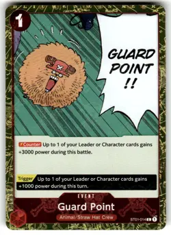 One Piece Trading Card Bandai Chopper Guard Point ST01-014 ENGLISH FOIL - Image 1