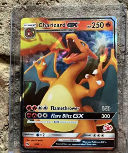 Pokemon Card Charizard Gx 9/68 Hidden Fates Half Art - Image 1