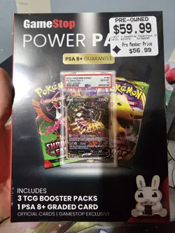 1 Gamestop Pokemon Power Pack Series 1 - 3 TCG Booster Packs 1 PSA 8+Graded Card - Image 1