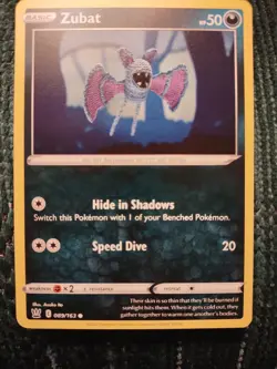 Zubat 089/163 - Asako Ito Crocheted Art - Battle Styles Pokemon Card - Image 1