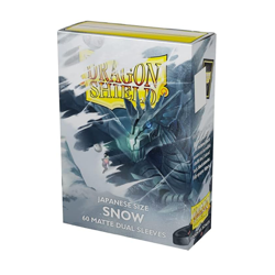 Dragon Shield Dual Matte Snow Japanese Size 60ct Card Sleeves - Image 1