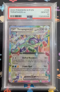 Pokemon TCG Terapagos EX Holo Double Rare Card 128/142 PSA 10 - Image 1
