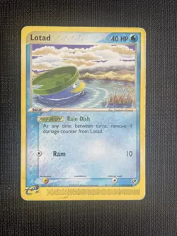 Lotad 66/100 Regular Pokemon Card EX Sandstorm E-Series Common PLAYED - Image 1