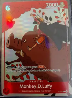 Monkey.D.Luffy (Gift Collection 2023) P-001 One Piece Promotion Cards Foil - Image 1