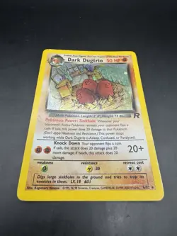 Pokemon TCG Dark Dugtrio 6/82 Team Rocket Rare Holo Card - Image 1