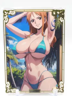Goddess Story - Gold Metal Waifu Card - Nami - NUMBERED #/200 - Image 2