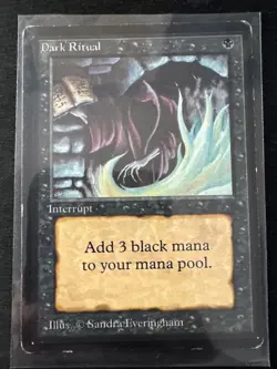 1x Beta Dark Ritual MP Magic The Gathering (2 Available) - Image 2