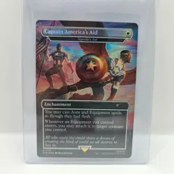 Captain America’s Aid - Sigarda’s Aid NM Rainbow Foil #1727 MTG Marvel - Image 1