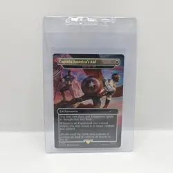 Captain America’s Aid - Sigarda’s Aid NM Rainbow Foil #1727 MTG Marvel - Image 2