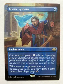 MTG Mystic Remora - Borderless NM-Dominaria Remastered Magic - Image 1