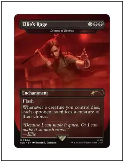 1x Ellie's Rage - Dictate of Erebos, Last of Us Secret Lair, Magic MTG NM - Image 1