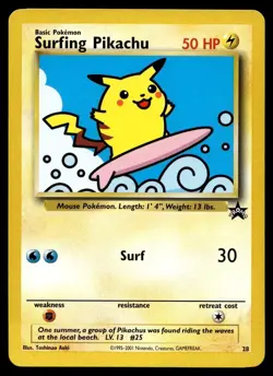 2001 Promos - Wizards Black Star 1 Surfing Pikachu Basic/Promo #28 - Image 1