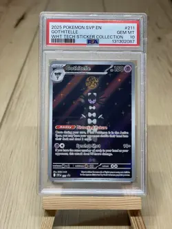 2025 Pokemon White Flare Tech Sticker Collection Promo #211 GOTHITELLE PSA 10 - Image 1