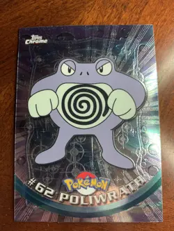 2000 Topps Chrome Pokemon Series 1 #62 Poliwrath - Image 1