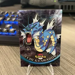 2000 Topps Pokemon Series 3 Silver Foil #130 Gyarados TV Animation Blue Logo - Image 1