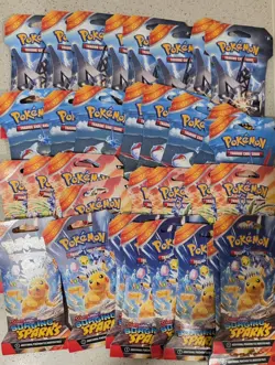 Pokemon TCG: Scarlet and Violet Surging Sparks Sleeved Booster Pack Lot of 32 - Image 1