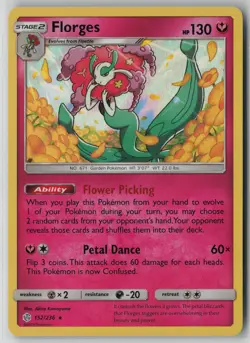 Florges 152/236 Pokemon TCG Sm-Cosmic Eclipse Holo Rare (Near Mint) NM 1 - Image 1