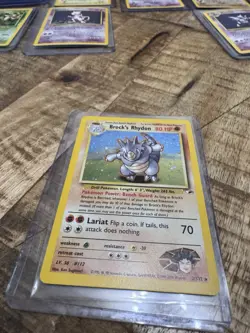 Pokemon TCG Brock's Rhydon Gym Heroes 2/132 Holo Unlimited Rare - Image 5