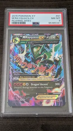 M RAYQUAZA EX 2015 Pokemon #61/108 PSA 8 NM-MINT Roaring Skies - Image 1