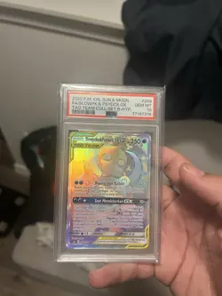 Pokemon Slowpoke and Psyduck GX Tag Team Rainbow Indonesia 268/204 HR PSA 10 - Image 1