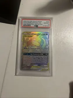 Pokemon Slowpoke and Psyduck GX Tag Team Rainbow Indonesia 268/204 HR PSA 10 - Image 3