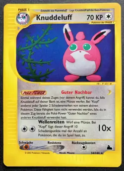 💥 Pokemon Skyridge * Knuddeluff * 34/144 💥 Deutsch ~ Excellent - Image 1