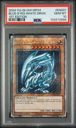 YUGIOH PSA 10 Blue-Eyes White Dragon MP24-EN001 QCR 1st Edition *3091 SDK Art - Image 1
