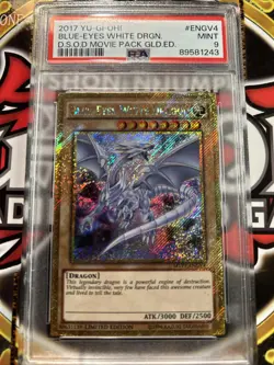 YuGiOh BLUE-EYES WHITE DRAGON #MVP1-ENGV4??PSA 9 MT??LIMITED ED-2017 SECRET RARE - Image 1