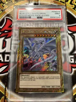 YuGiOh BLUE-EYES WHITE DRAGON #MVP1-ENGV4??PSA 9 MT??LIMITED ED-2017 SECRET RARE - Image 2