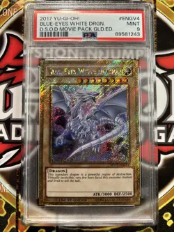 YuGiOh BLUE-EYES WHITE DRAGON #MVP1-ENGV4??PSA 9 MT??LIMITED ED-2017 SECRET RARE - Image 3